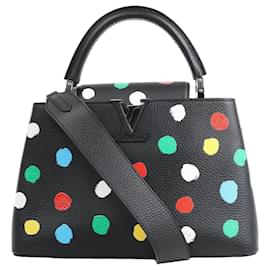 Louis Vuitton x Taurillon Capucines MM 2Way Handbag in Nero M21663