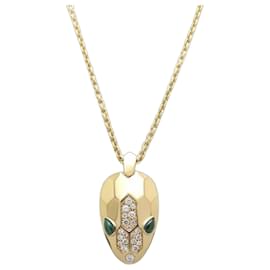 Collana Serpenti di Bvlgari in oro rosa con malachite e diamanti - Bulgari