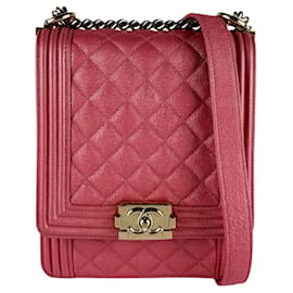 Borsa a tracolla Chanel Boy in Oro Rosa Lucido