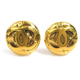 Pendientes de clip dorados Chanel