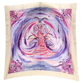 Sciarpa in seta viola Hermes - Hermès