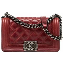Chanel Borsa Boy Small Double Stitch Pelle di Vitello