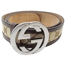 GUCCI Gürtel mit Interlocking G in Beige - Gucci