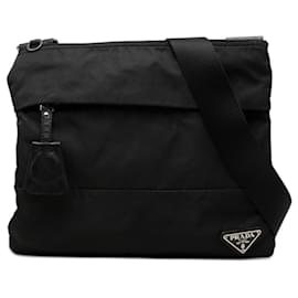 Borsa a tracolla con placca logo Triangle Prada
