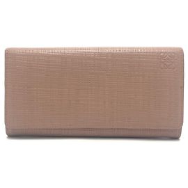 Cartera larga de lona beige Loewe