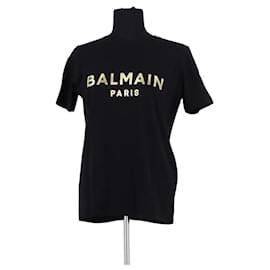 Camiseta Balmain de algodón negra