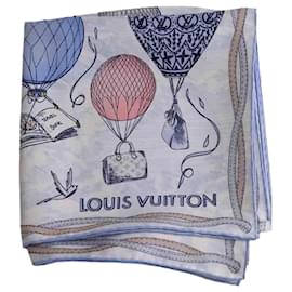 Louis Vuitton Carré Blue Silk Scarf
