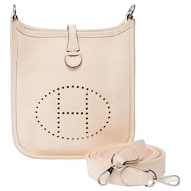 Hermès Borsa HERMES Mini Evelyne in Pelle Bianca - 103768