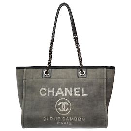 Borsa CHANEL Deauville in Denim Grigio - 103773