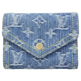 Louis Vuitton Tri-fold Wallet in Blue Denim