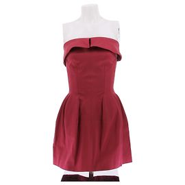 Vestido Alaïa de algodão cor framboesa Tamanho 36