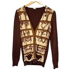 Hermès Cárdigan de lana Hermes Twillene Medor Button 38