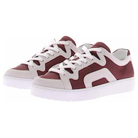 Pierre Hardy ALPHA Sneakers Dark Red Leather