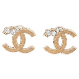Chanel Orecchini Gold Coco Mark 10A con strass