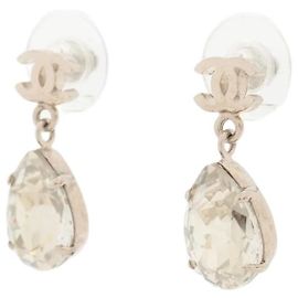 Chanel Orecchini A13V con strass Coco Mark Argento