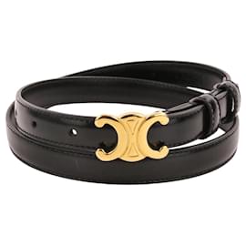 Celine Triomphe Schnallen Leder Gürtel schmal - Céline