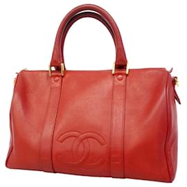 Borsa Chanel in pelle di vitello martellata rossa