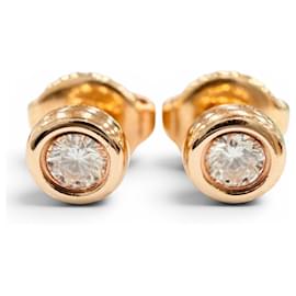 Orecchini a lobo in oro rosa e diamanti Tiffany & Co.