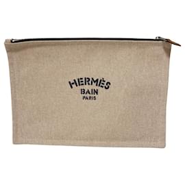 Hermès Pochette piatta in tela Hermes New Yachting GM