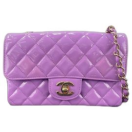 Borsa a tracolla Chanel Mini Matelassé viola