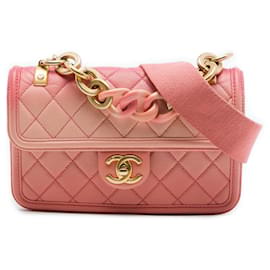 Chanel Pink Small Quilted Caviar Sunset On The Sea Flap