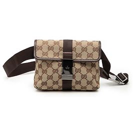 Riñonera Gucci en lona GG beige