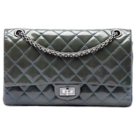 Chanel Green Quilted Patent Reissue 2.55 Double Flap 226