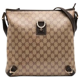Gucci Beige GG Crystal Abbey D Ring Crossbody
