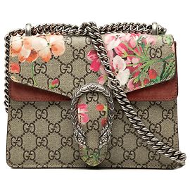 Gucci Beige Small GG Supreme Blooms Dionysus Crossbody