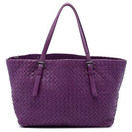 Bottega Veneta Borsa Tote Cesta in nappa Intrecciato viola Medium