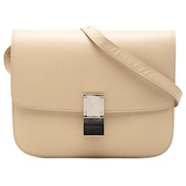 Celine Beige Medium Calfskin Classic Box - Céline