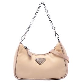 Prada Beige Mini Tessuto Re Edition 2005 Satchel