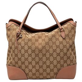 Tote Bree Fold Over in tela GG beige di Gucci, taglia Medium