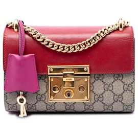 Gucci Beige Small GG Supreme Padlock Crossbody