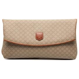 Céline Clutch in tela rivestita Celine Beige Macadam