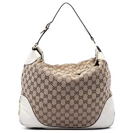 Gucci Beige GG Canvas Charlotte Hobo