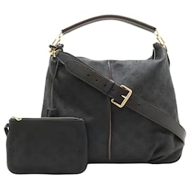 Louis Vuitton Black Monogram Mahina Selene MM