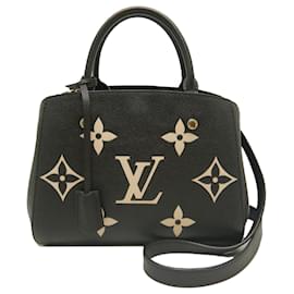 Louis Vuitton Black Bicolor Monogram Empreinte Giant Montaigne BB