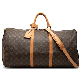 Louis Vuitton Marrone Monogram Keepall Bandouliere 60