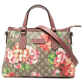 Tote con zip Gucci Beige GG Supreme Blooms