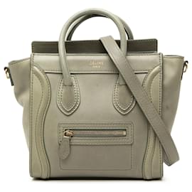 Céline Borsa Tote Celine Green Nano Leather Luggage