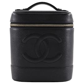 Beauty case Chanel Black CC Caviar