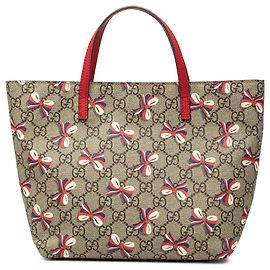 Tote GG Supreme in nastro beige per bambini Gucci