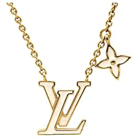 Collana con pendente Louis Vuitton Gold Gold Plated LV Iconic Enamel