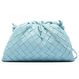 Bottega Veneta Blue Nappa Intrecciato The Mini Pouch Crossbody