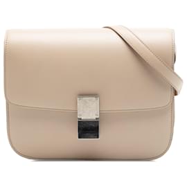 Celine Beige Medium Calfskin Classic Box - Céline