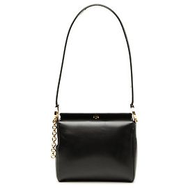 Salvatore Ferragamo Borsa a tracolla Ferragamo in pelle nera Gancini