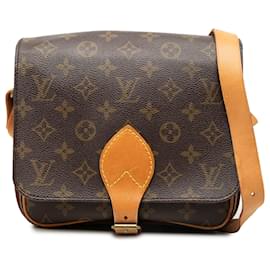 Louis Vuitton Marrone Monogram Cartouchiere MM