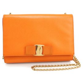 Borsa a tracolla arancione Salvatore Ferragamo
