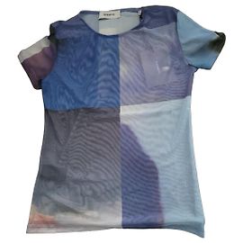Autre Marque Top de punto transparente estampado Serapis